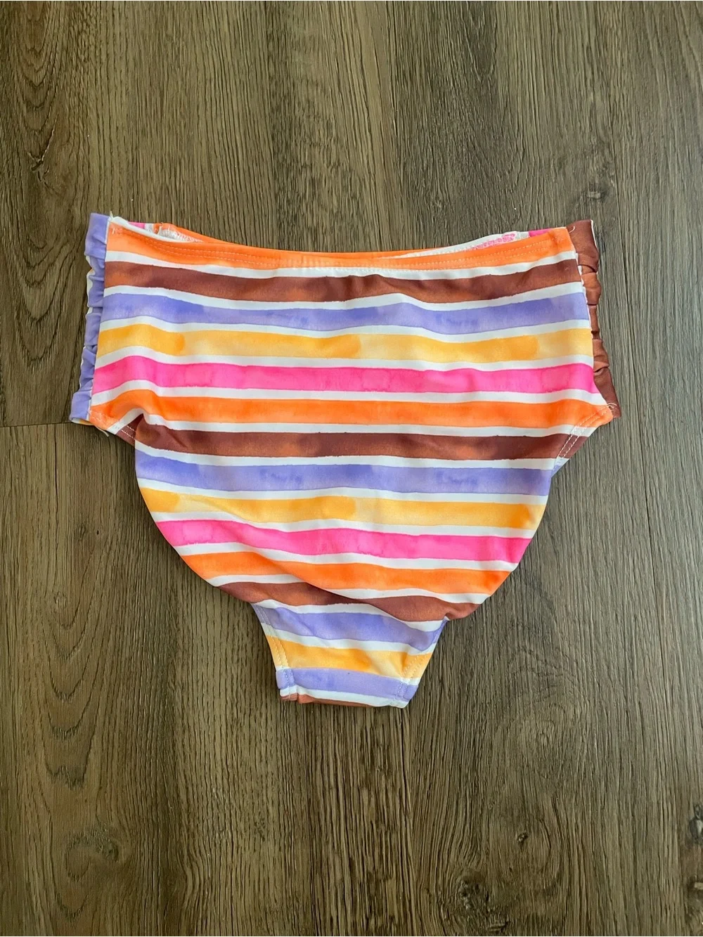 Wonder Nation High Waist Swim Bottoms Girls Size 7/8 M Multicolor Striped NWOT